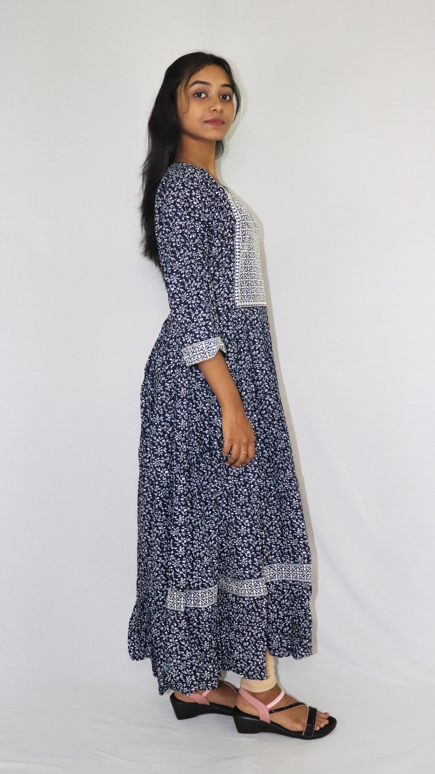 ATIMADE Women's Cotton Blend Long Kurti