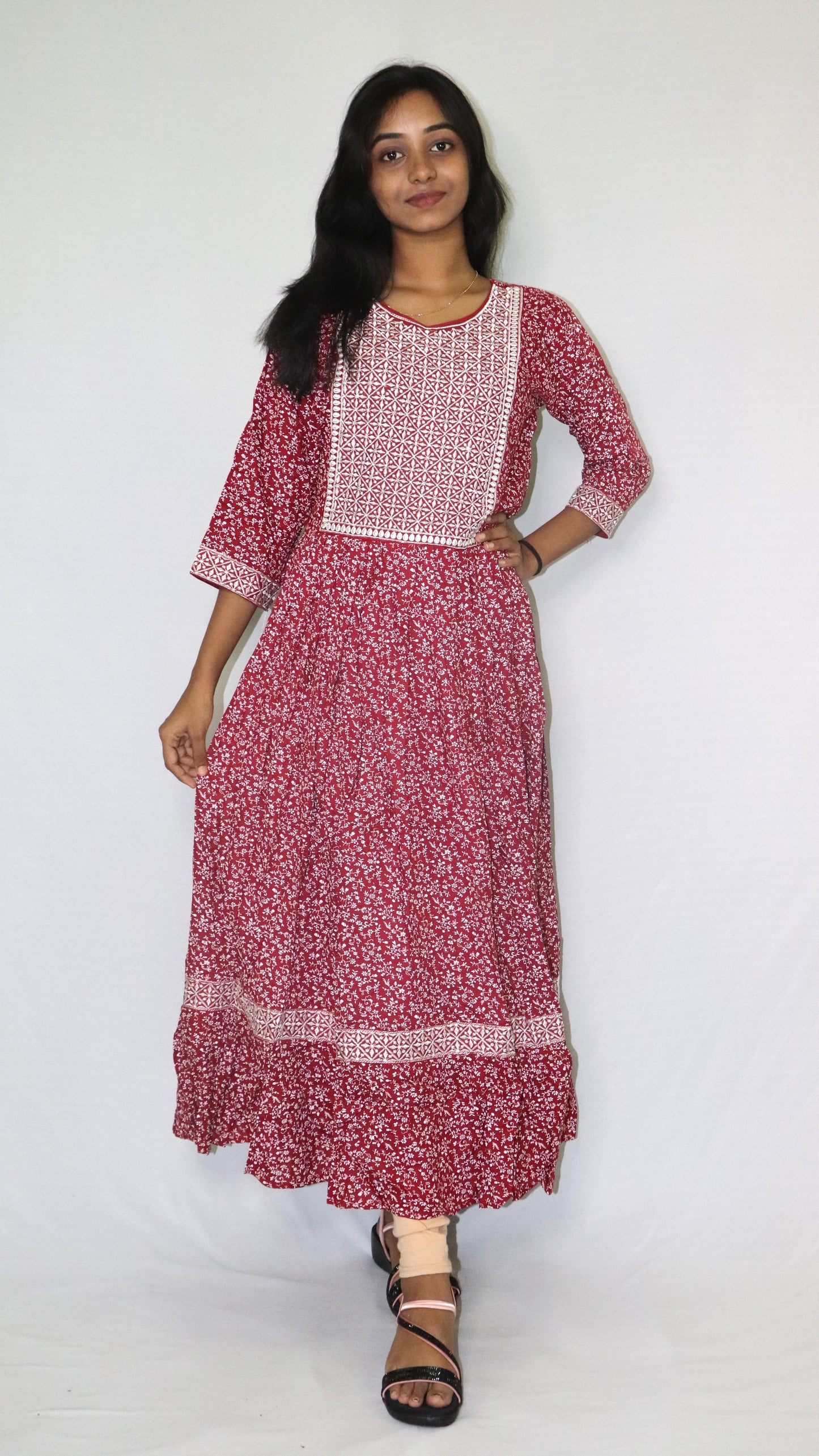 ATIMADE Women's Cotton Blend Long Kurti