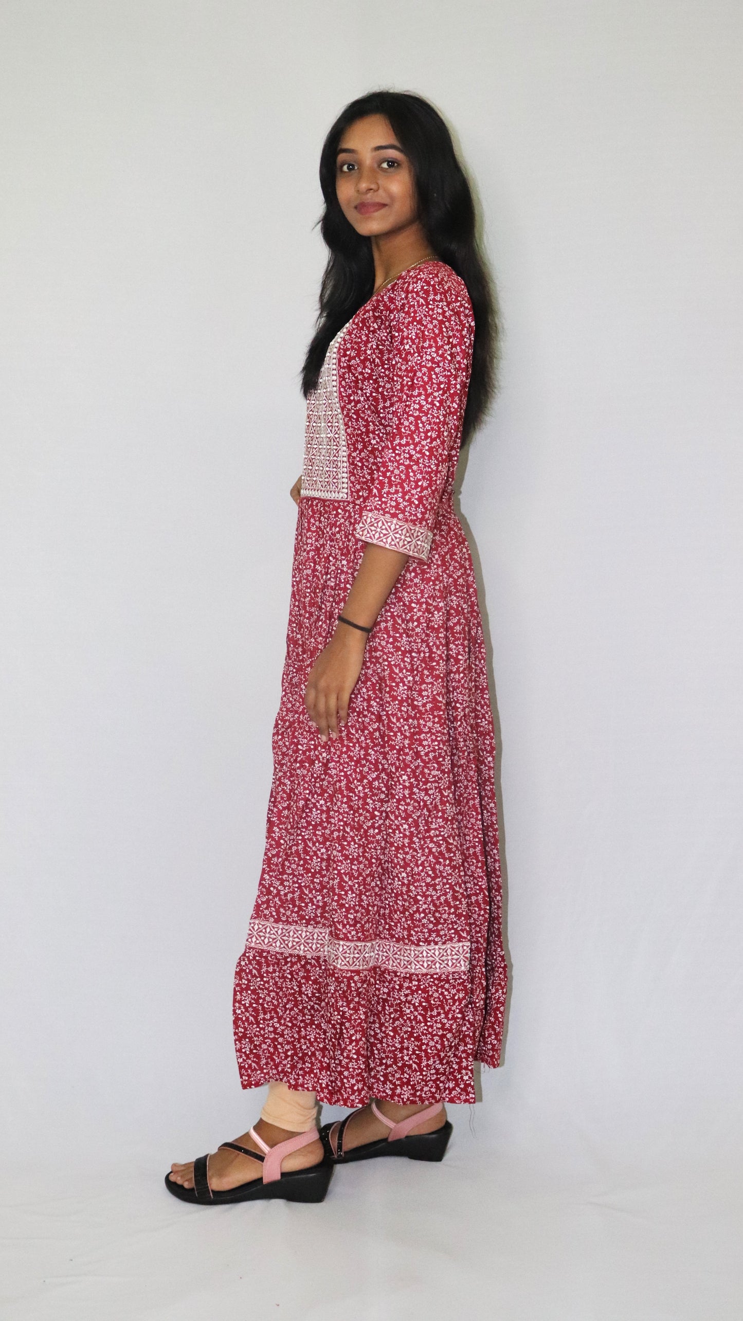 ATIMADE Women's Cotton Blend Long Kurti