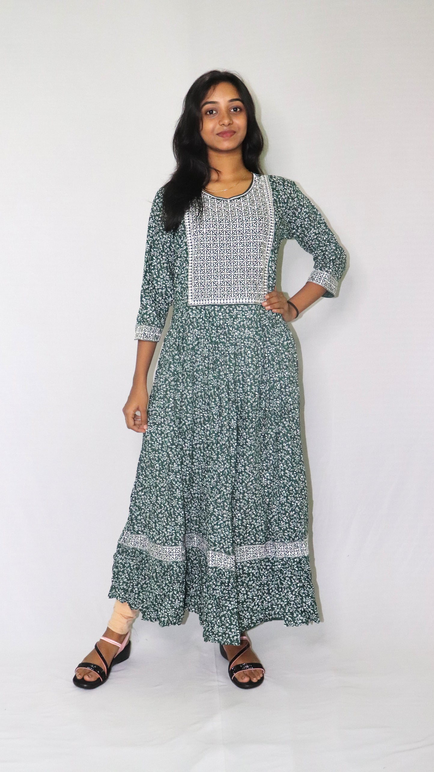 ATIMADE Women's Cotton Blend Long Kurti