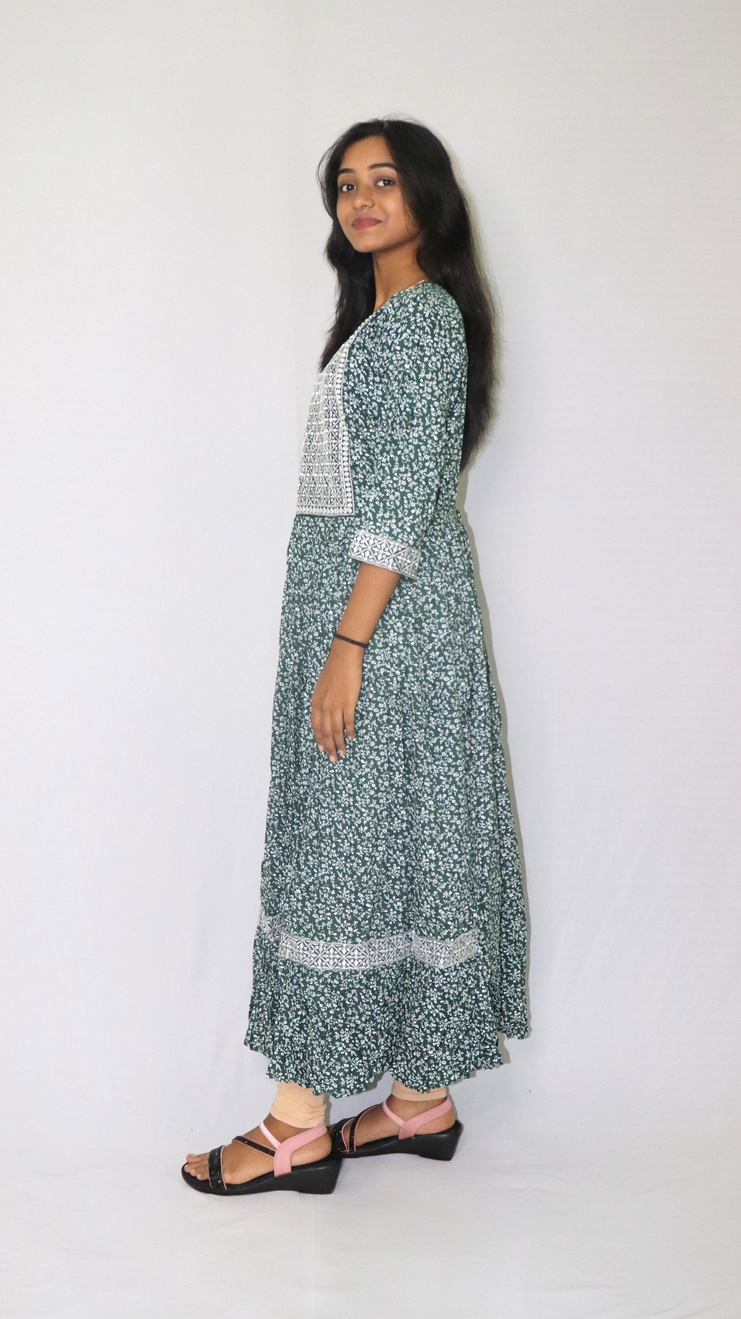 ATIMADE Women's Cotton Blend Long Kurti