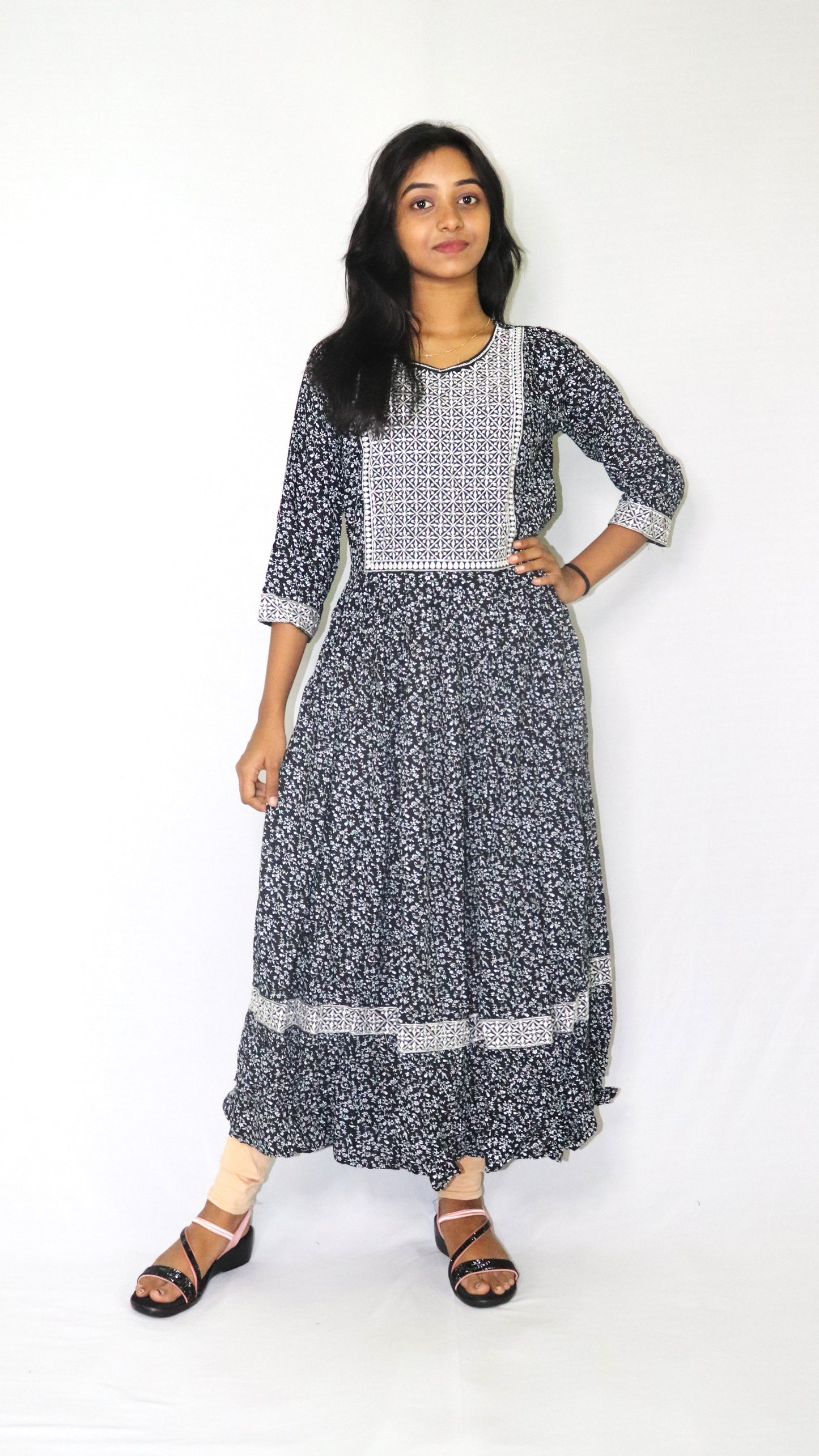 ATIMADE Women's Cotton Blend Long Kurti