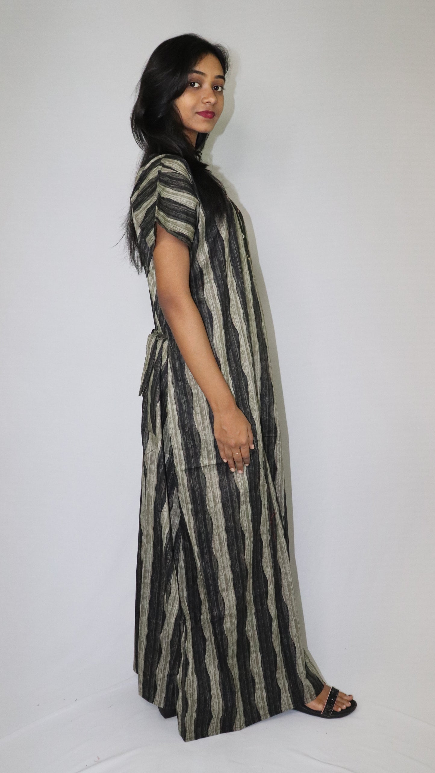 ATIMADE Pentagonal Neck Designer Nighty For Women