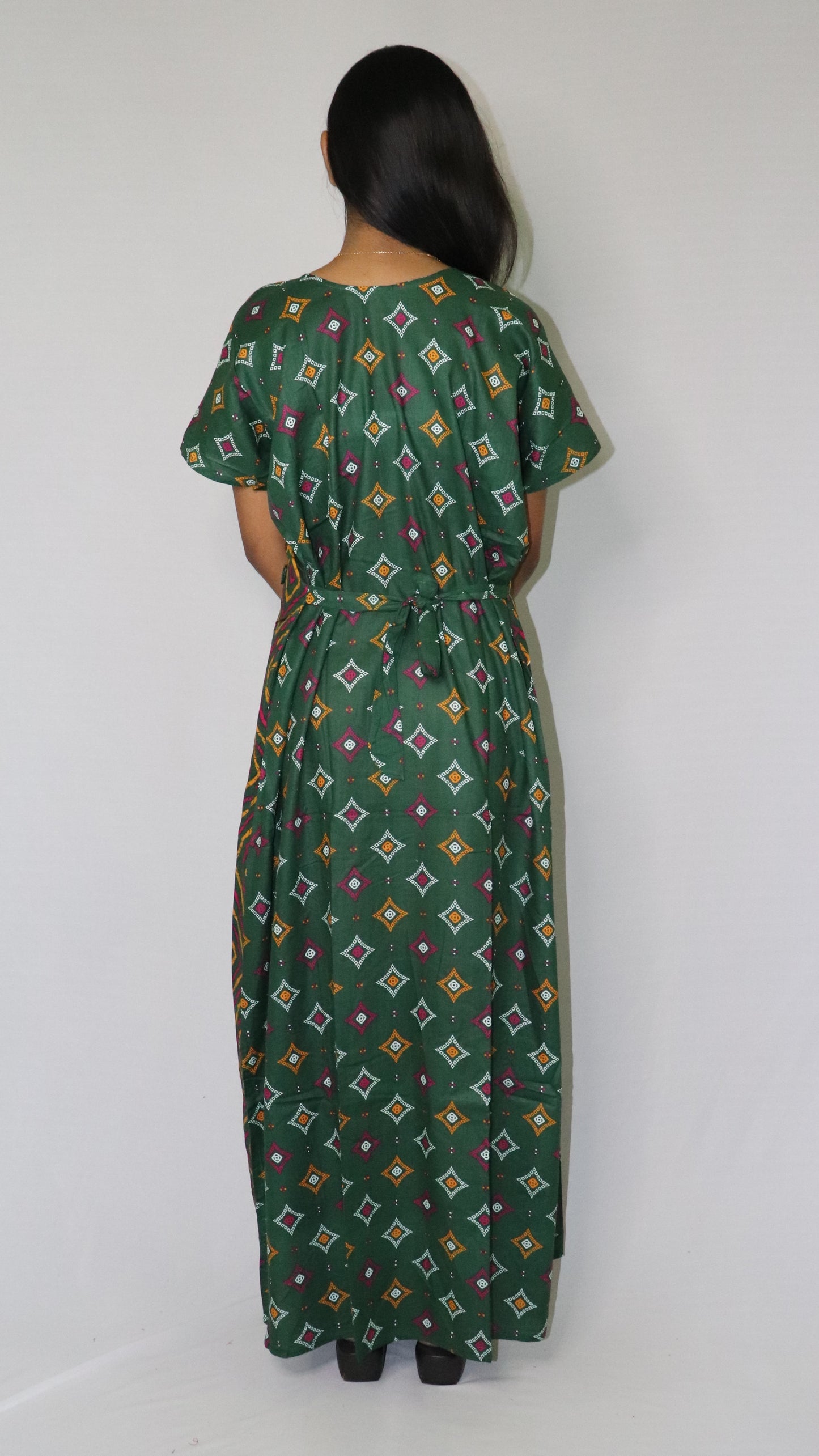 ATIMADE Pentagonal Neck Designer Nighty For Women