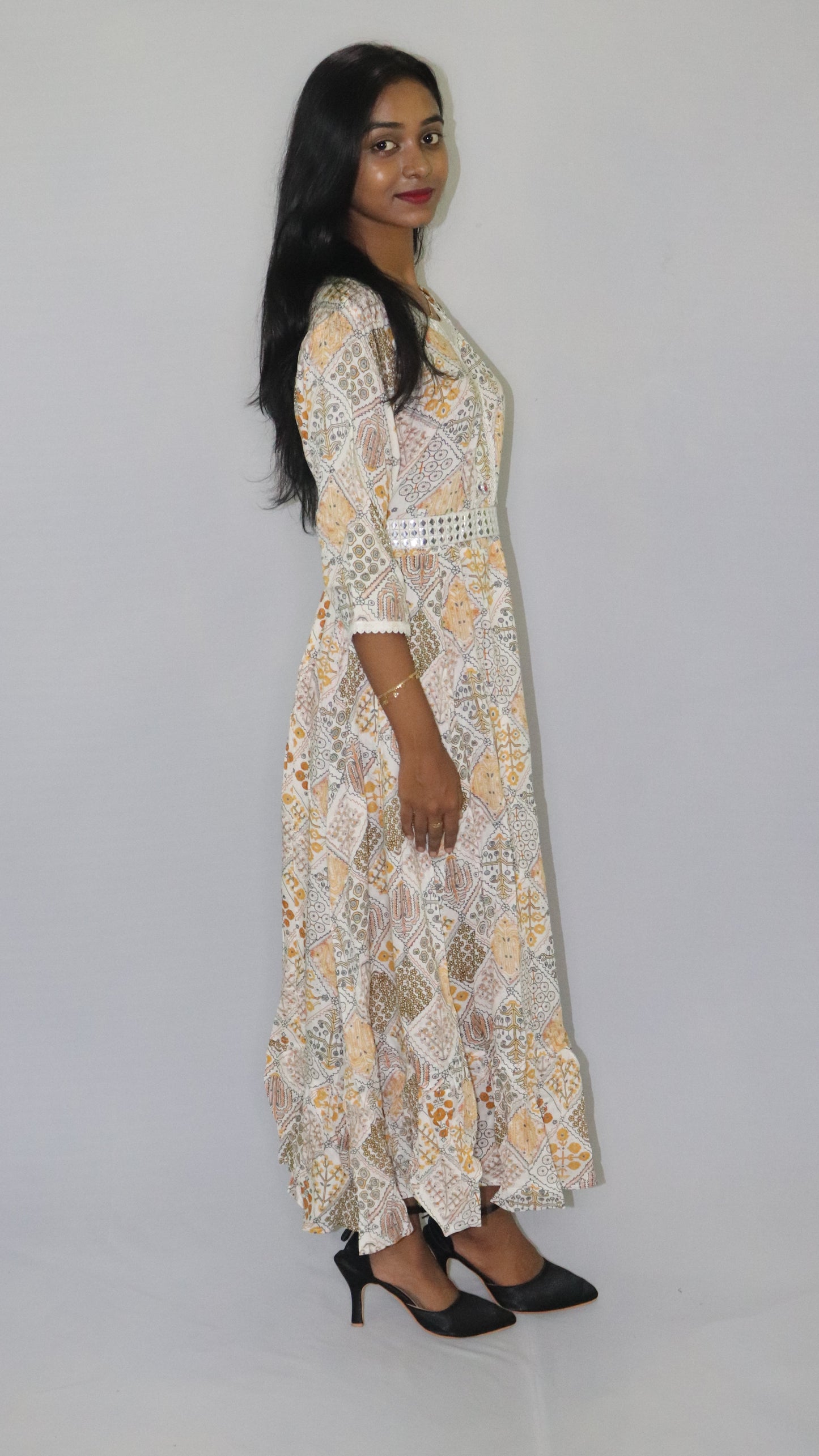 ATIMADE Women's White Traditional Kurti
