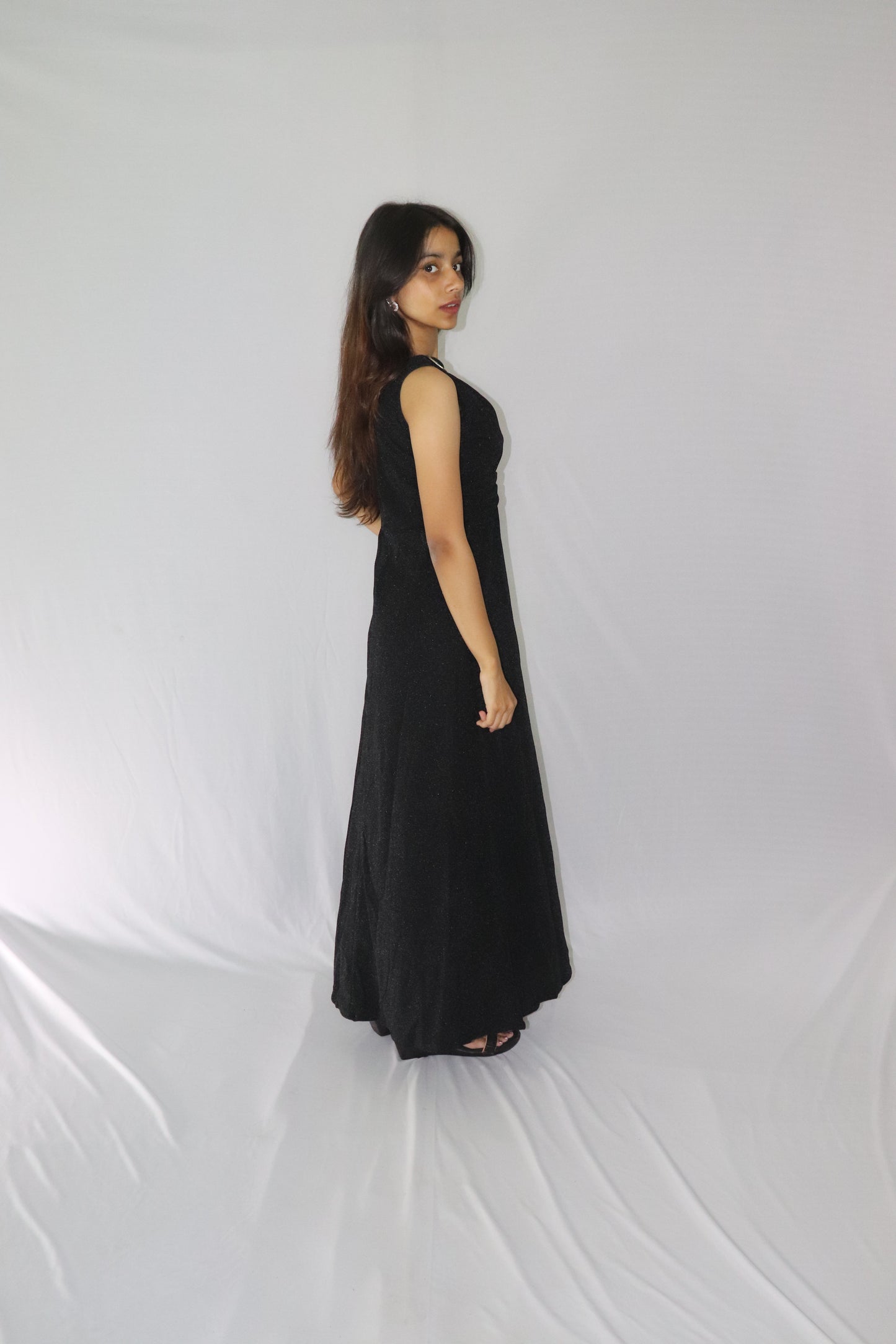 ATIMADE Branded V Neck Women's Satin Stylish Party Dress