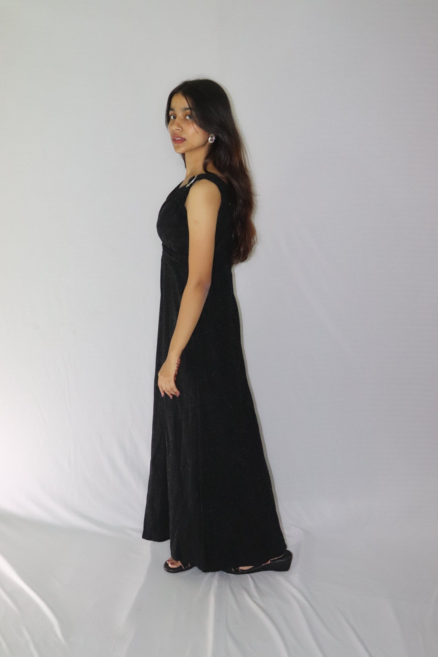 ATIMADE Branded V Neck Women's Satin Stylish Party Dress