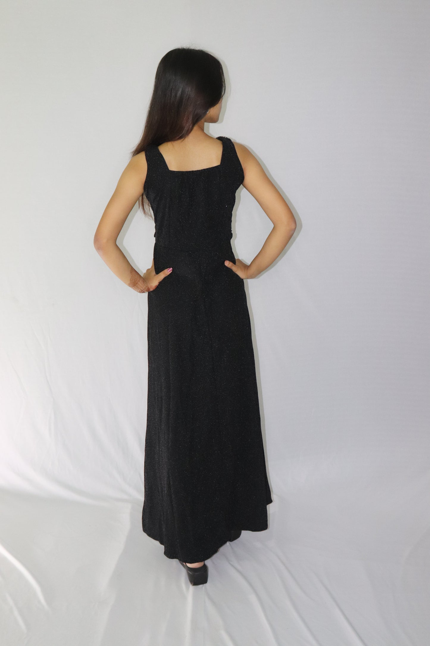 ATIMADE Branded V Neck Women's Satin Stylish Party Dress