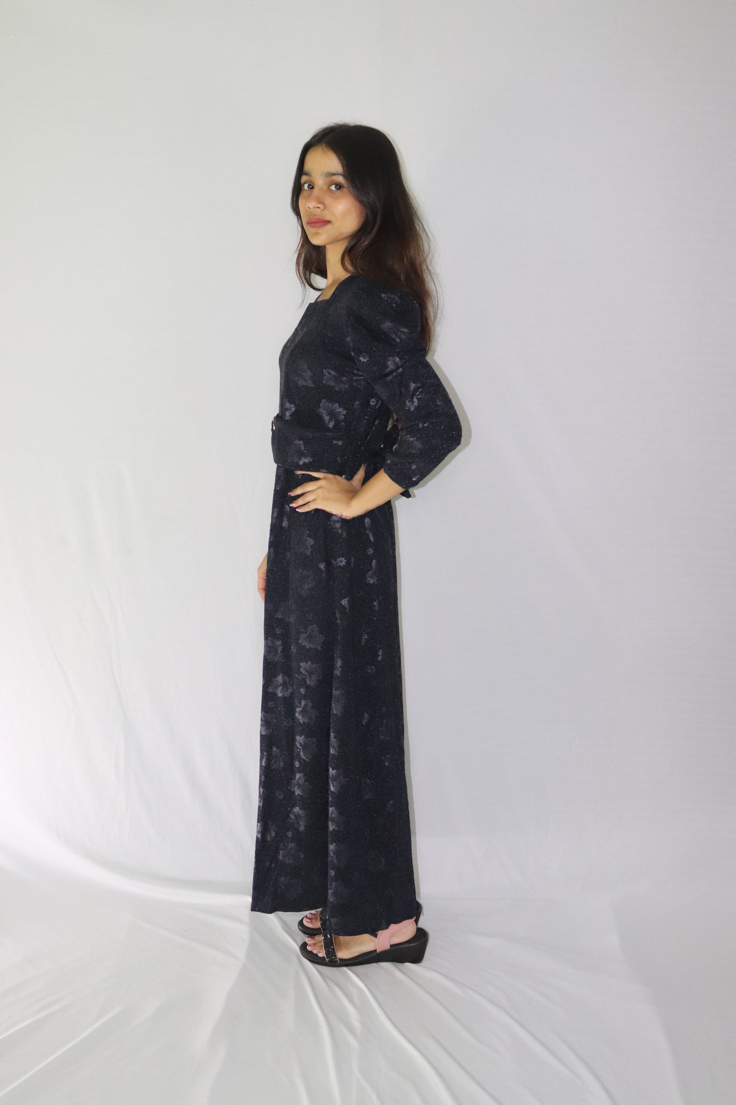 ATIMADE Branded Square Neck Women's Satin Stylish Party Dress