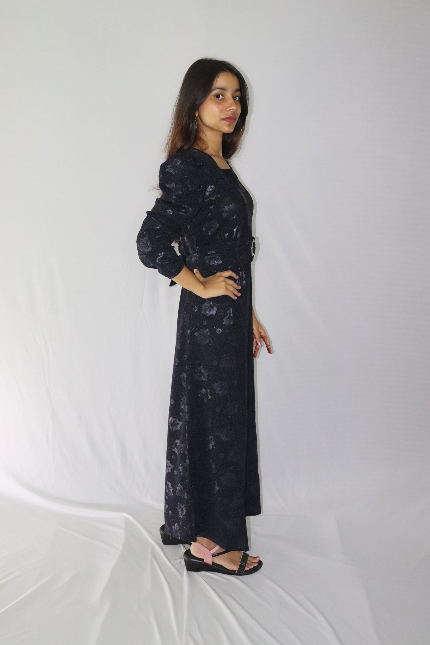 ATIMADE Branded Square Neck Women's Satin Stylish Party Dress