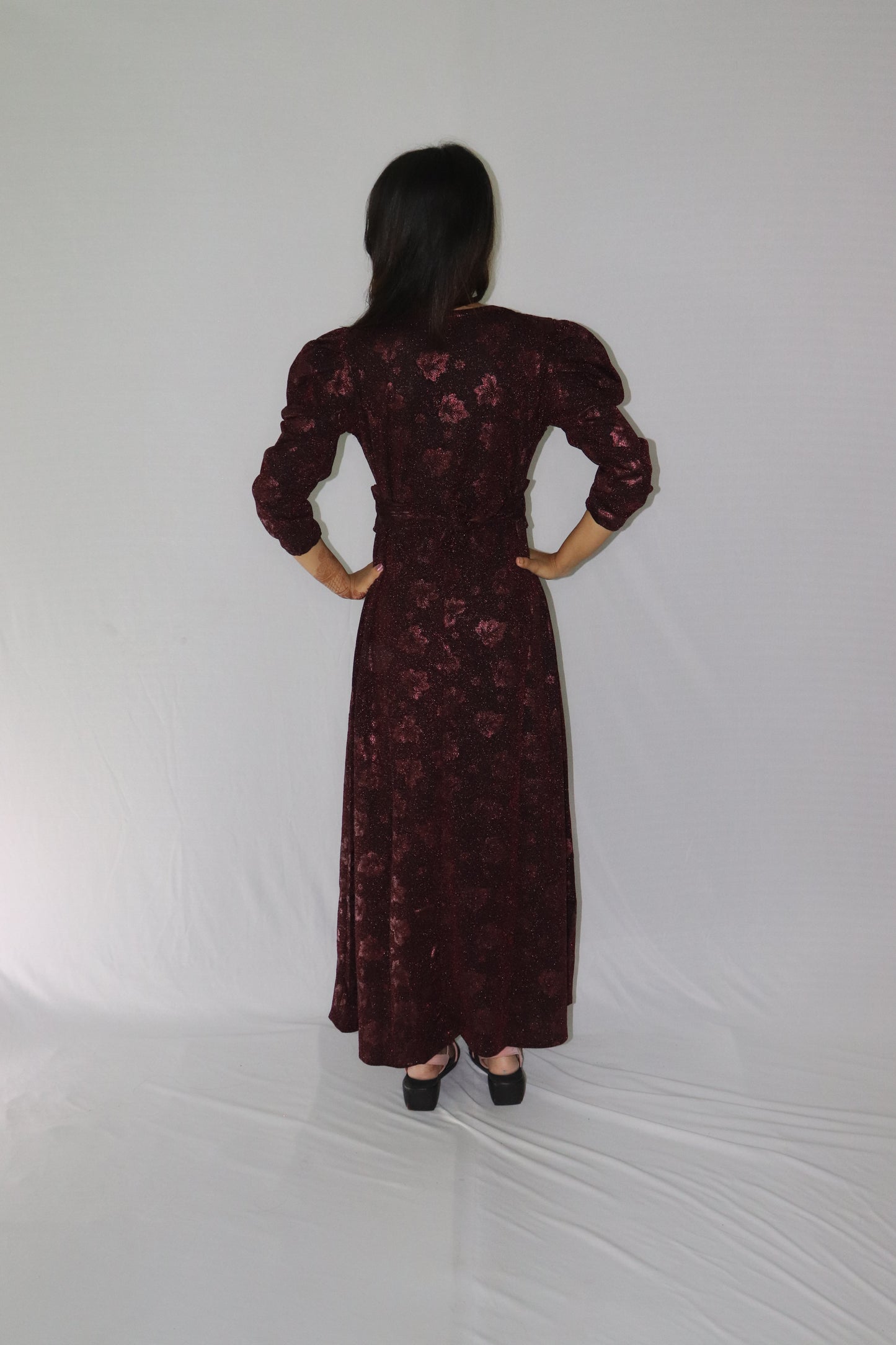 ATIMADE Branded Square Neck Women's Satin Stylish Party Dress