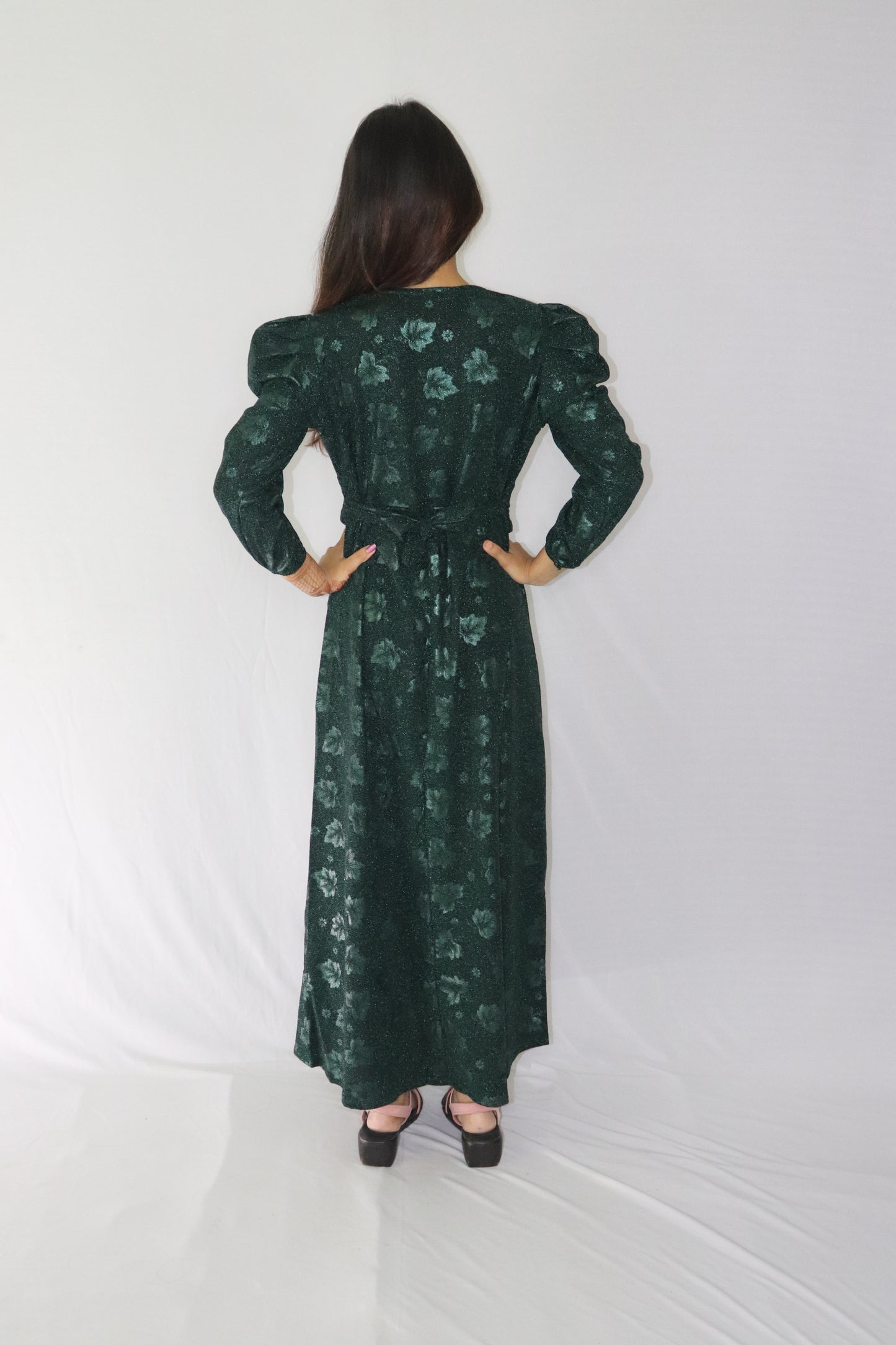 ATIMADE Branded Square Neck Women's Satin Stylish Party Dress