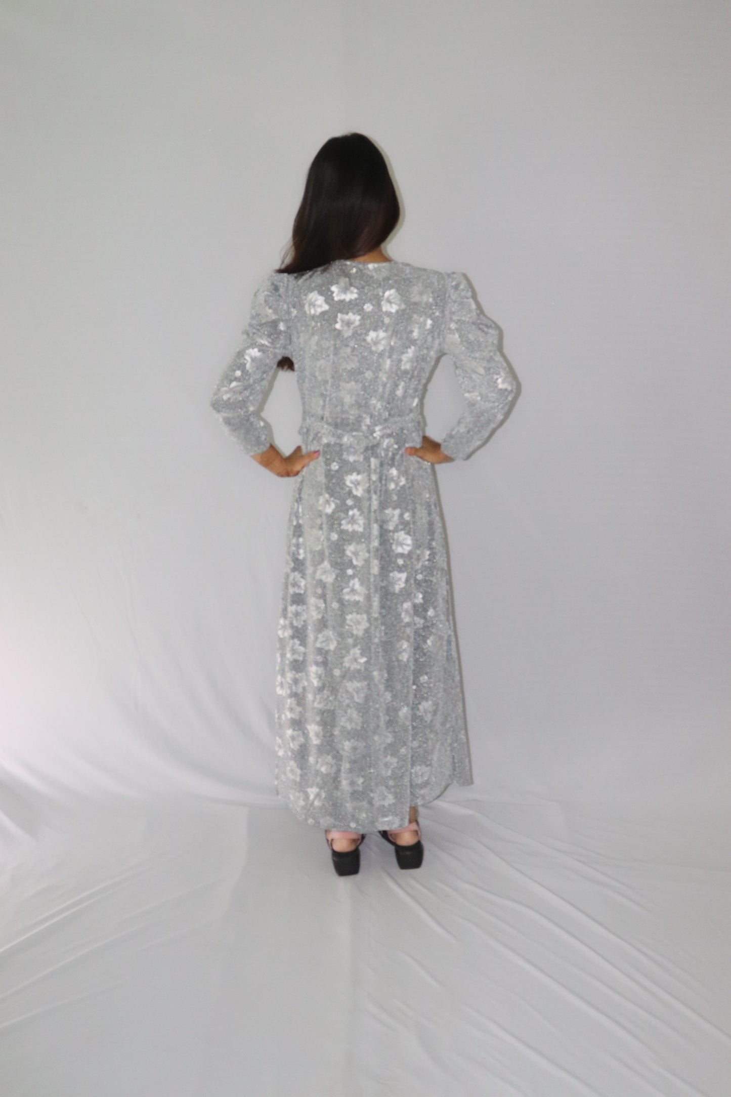 ATIMADE Branded Square Neck Women's Satin Stylish Party Dress