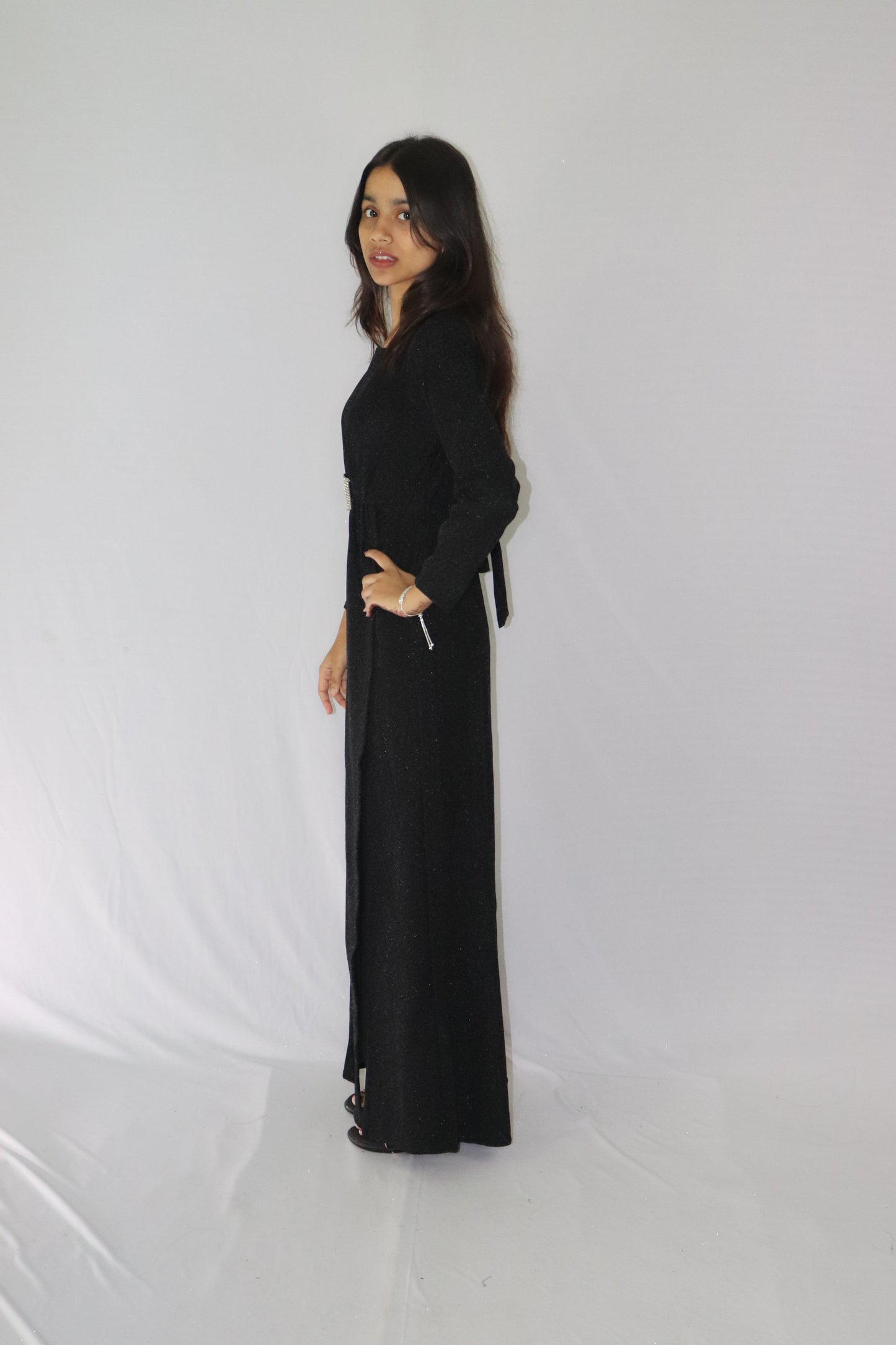 ATIMADE Branded Square Neck Women's Satin Stylish Party Dress