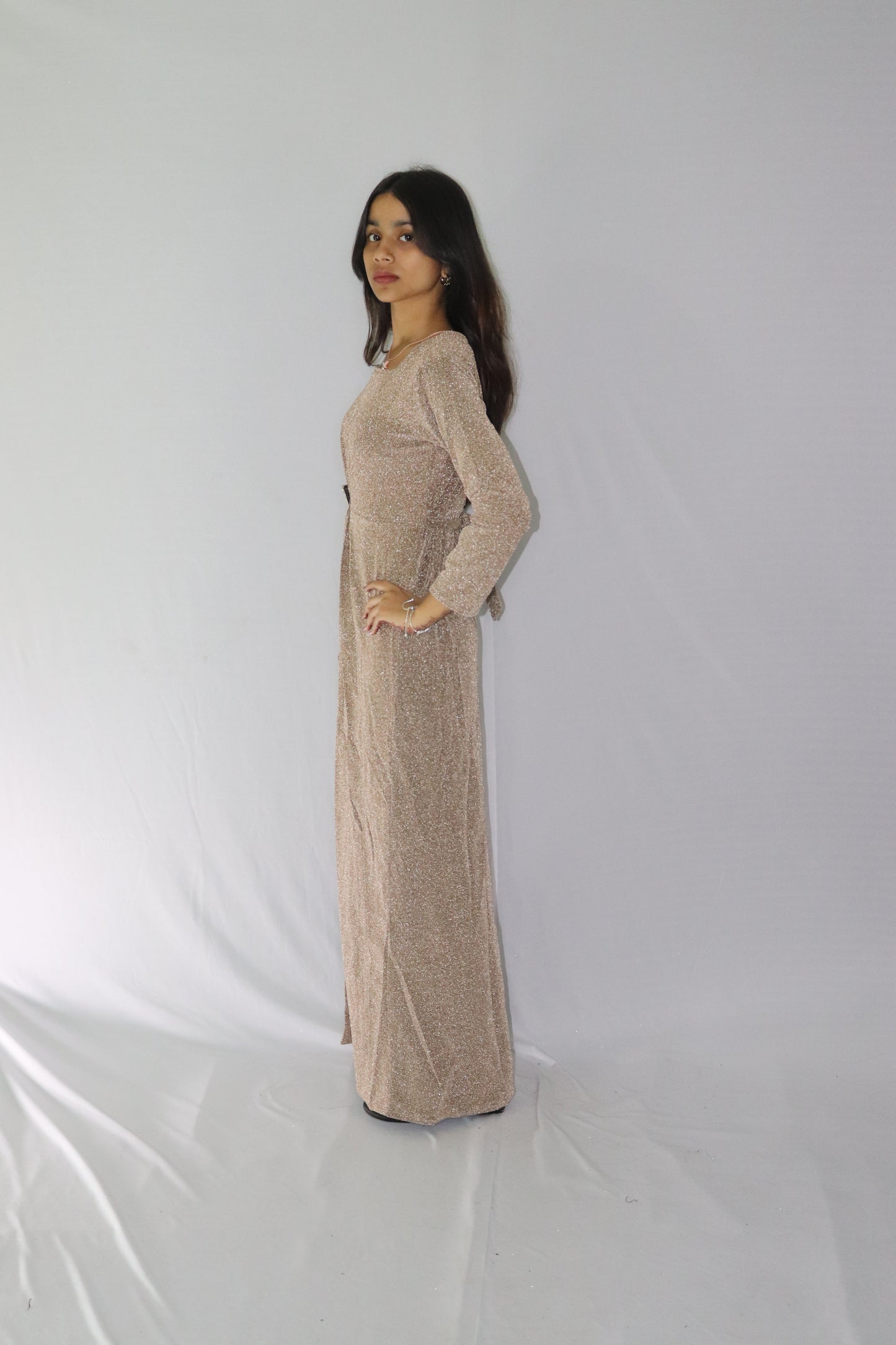 ATIMADE Branded Square Neck Women's Satin Stylish Party Dress