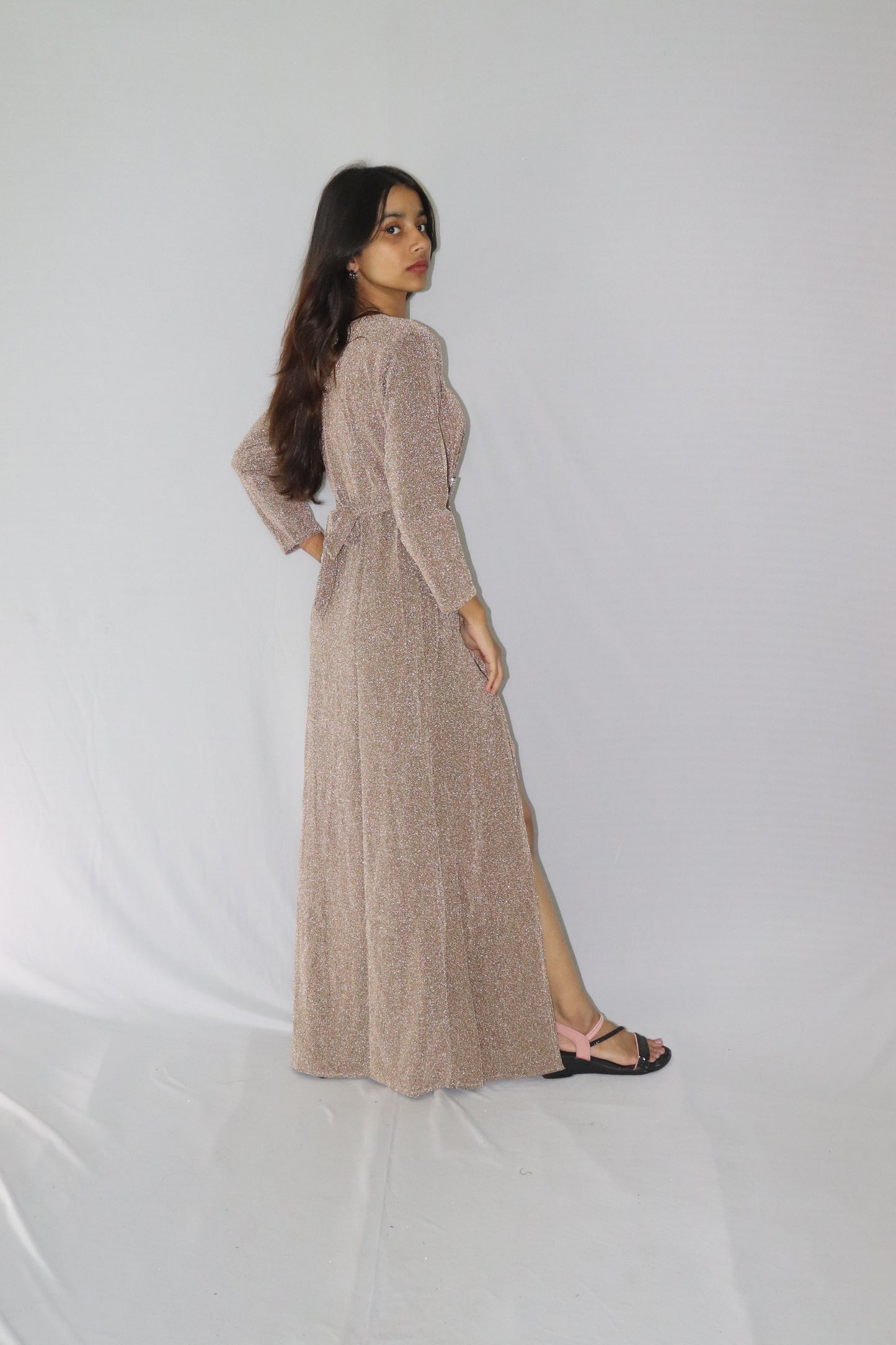 ATIMADE Branded Square Neck Women's Satin Stylish Party Dress