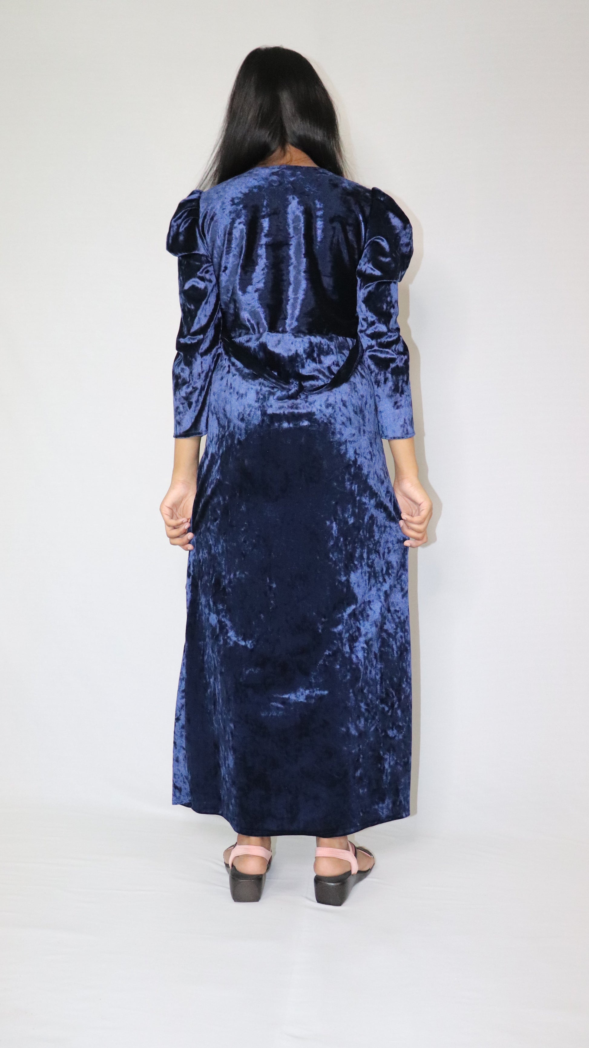 ATIMADE V Neck Women's Satin Stylish Party Dress