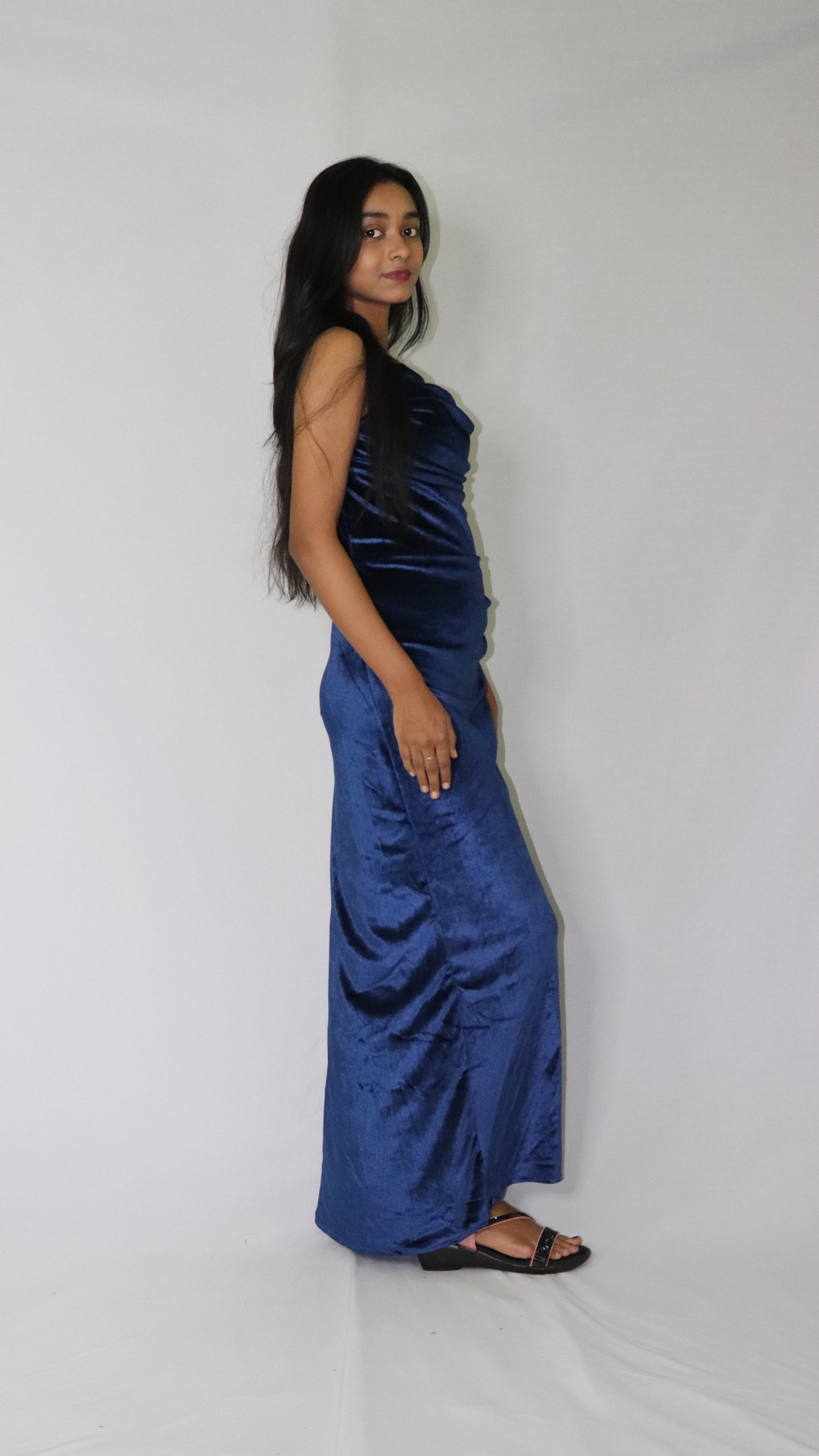 ATIMADE Square Neck Geometric Regular Floor Length Dress For Women