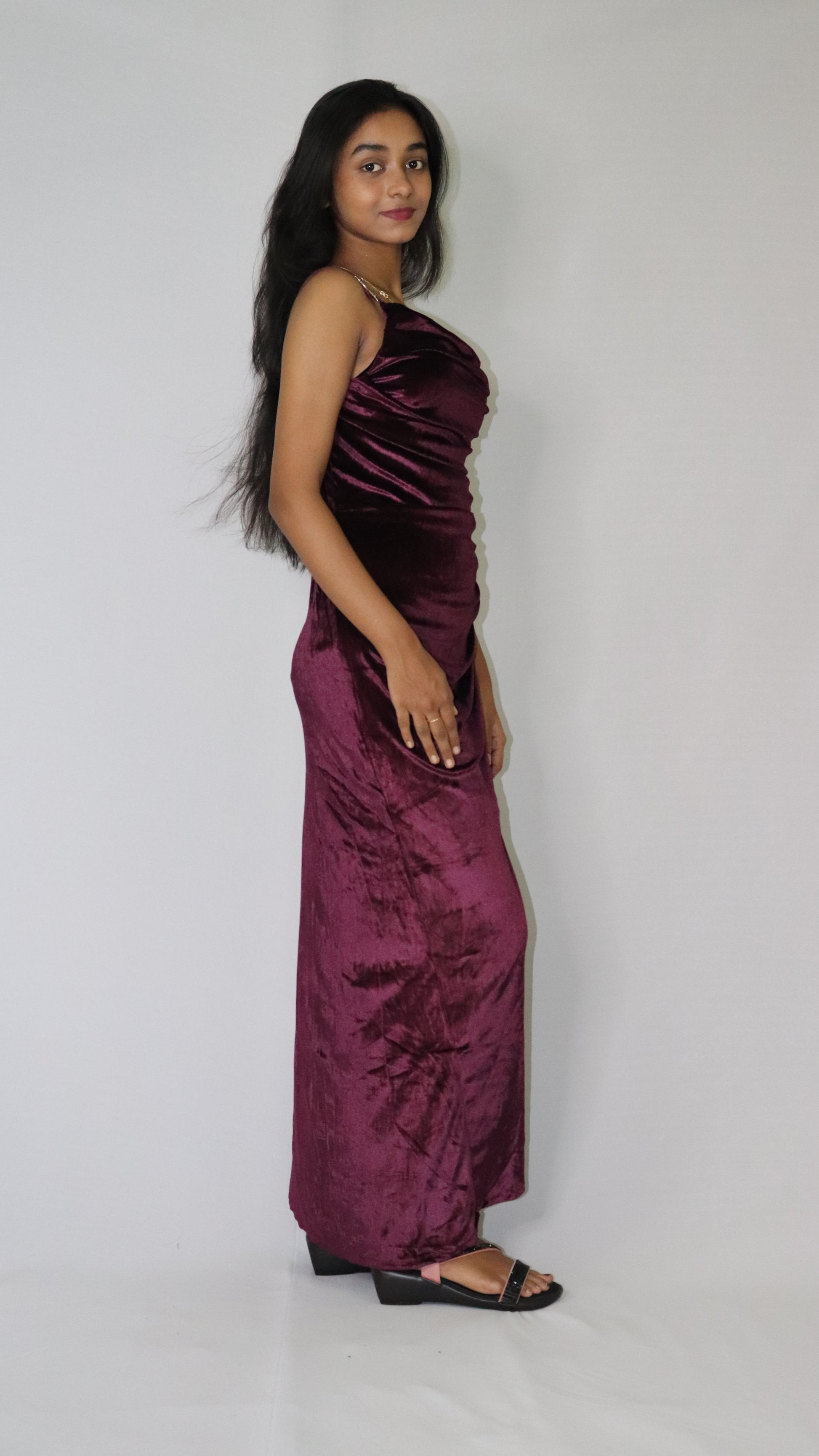 ATIMADE Square Neck Geometric Regular Floor Length Dress For Women