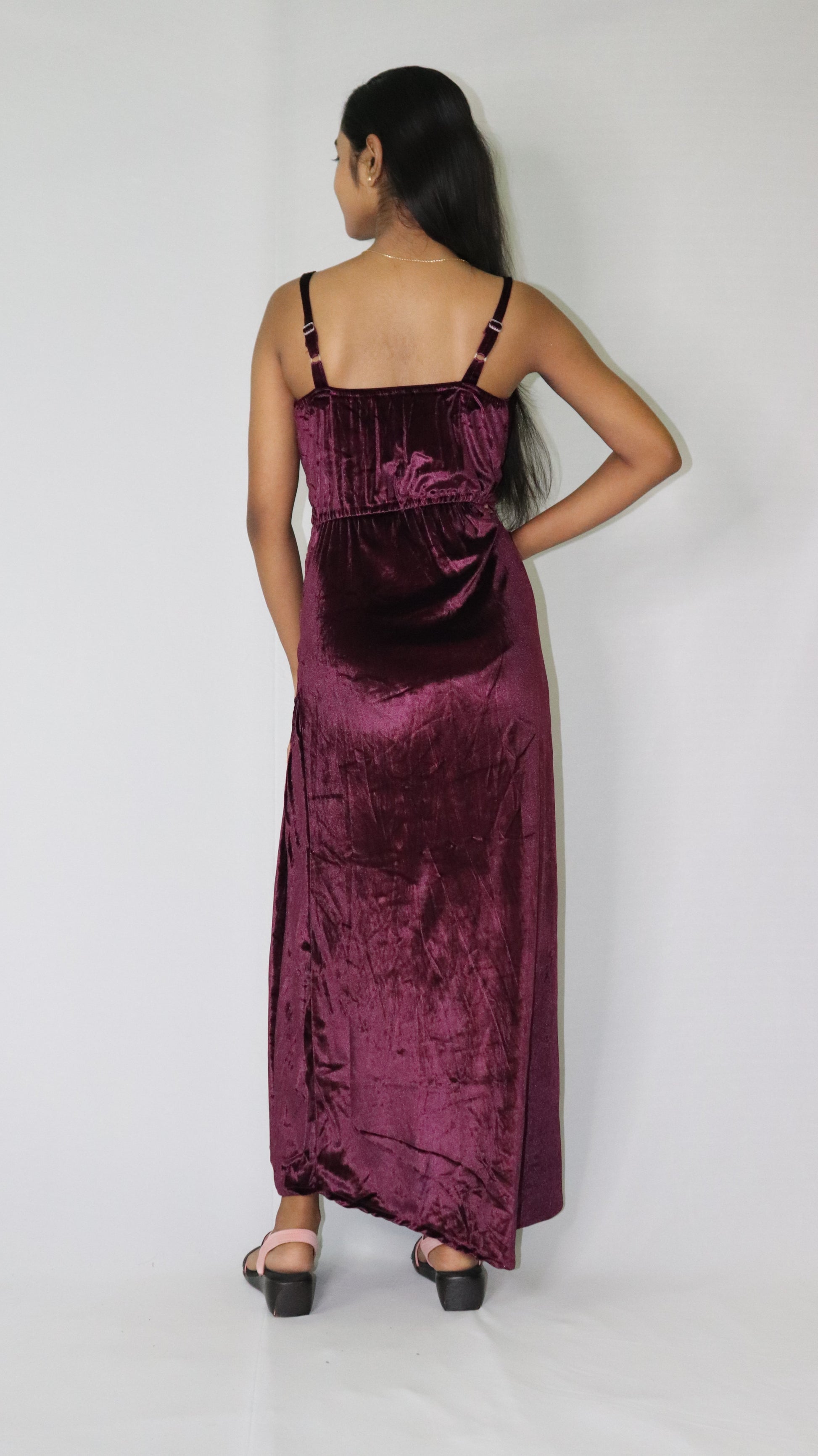 ATIMADE Square Neck Geometric Regular Floor Length Dress For Women