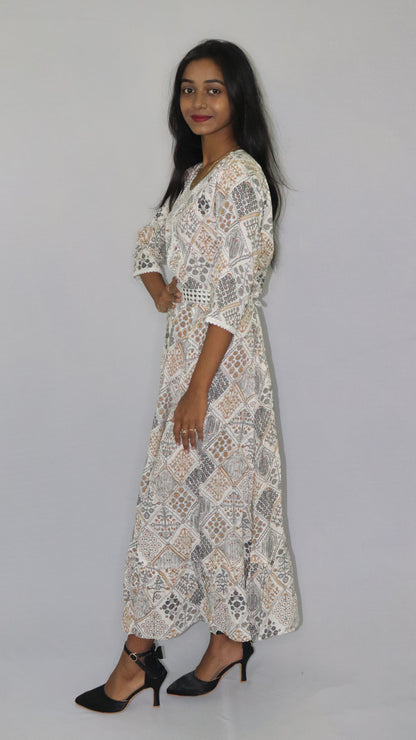 ATIMADE Women's White Traditional Kurti