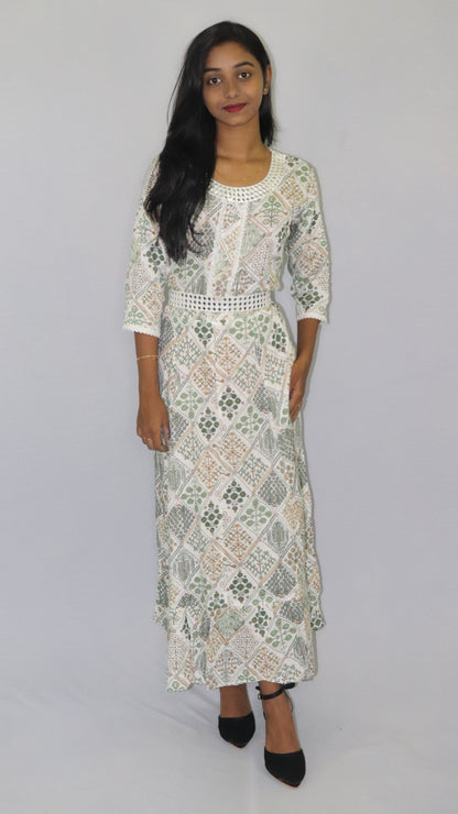 ATIMADE Women's White Traditional Kurti