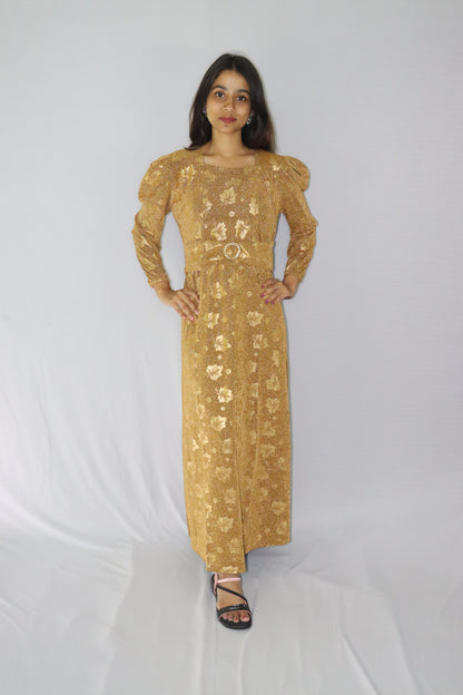 ATIMADE Branded Square Neck Women's Satin Stylish Party Dress