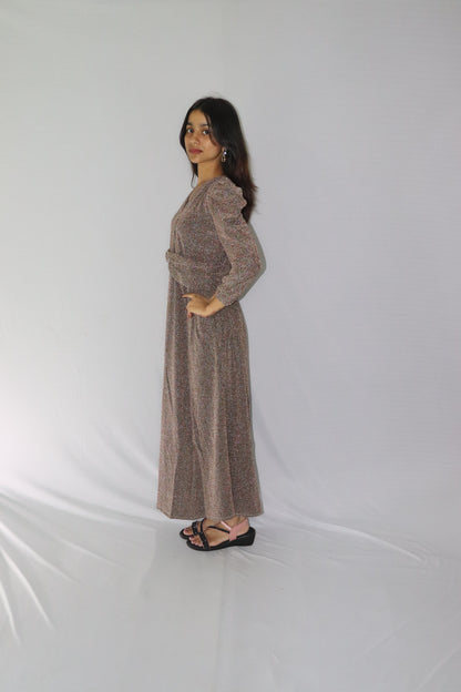 ATIMADE Branded V Neck Women's Satin Stylish Party Dress