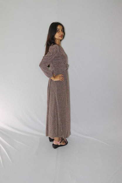 ATIMADE Branded V Neck Women's Satin Stylish Party Dress
