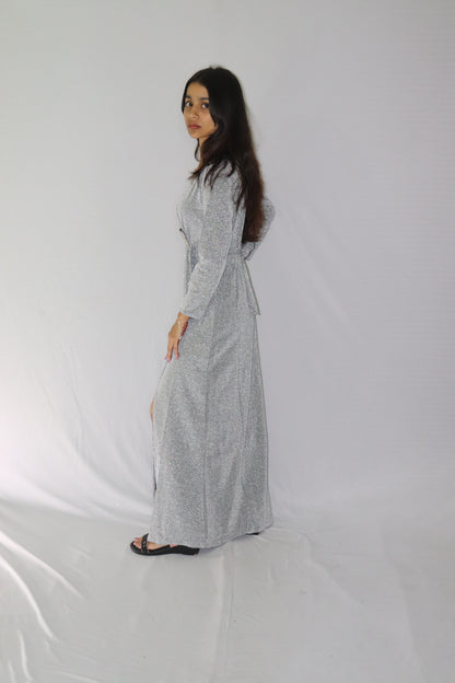 ATIMADE Branded Square Neck Women's Satin Stylish Party Dress